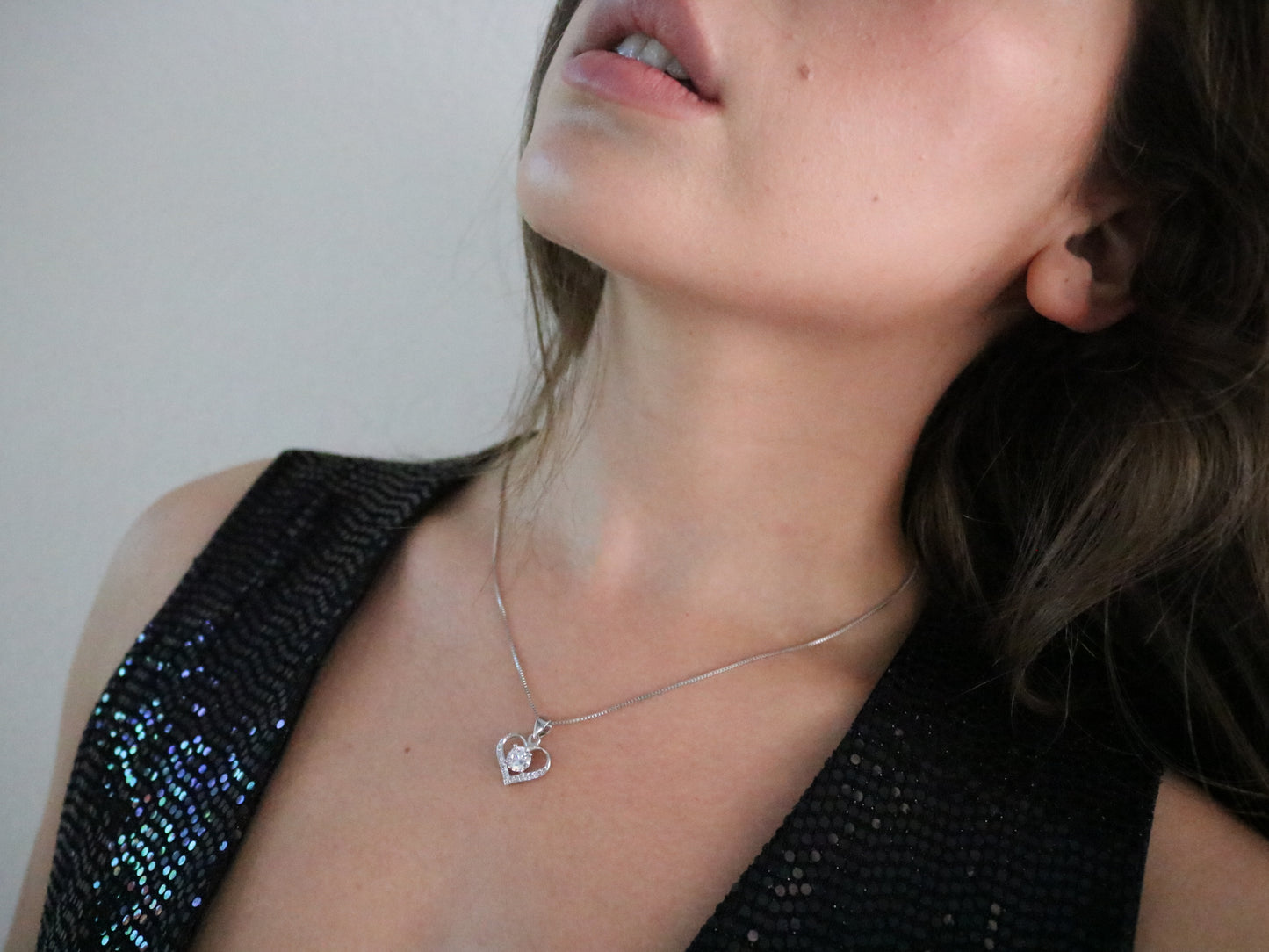 SILVER HEART PEDANT NECKLACE