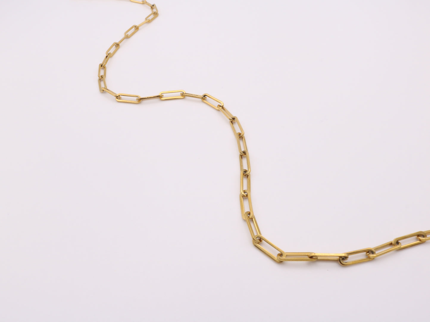 18K Gold Plated (Paperclip Chain) necklace
