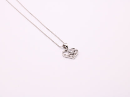 SILVER HEART PEDANT NECKLACE