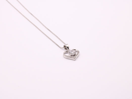 SILVER HEART PEDANT NECKLACE