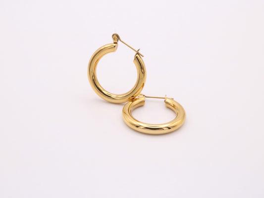 18K GOLD PLATED HOOP EARRINGS