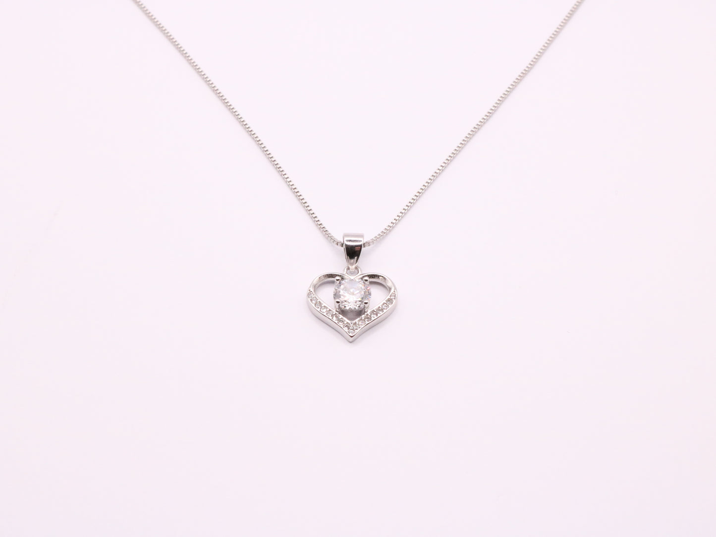SILVER HEART PEDANT NECKLACE