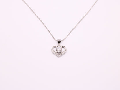 SILVER HEART PEDANT NECKLACE