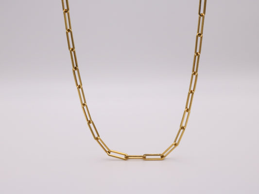18K Gold Plated (Paperclip Chain) necklace